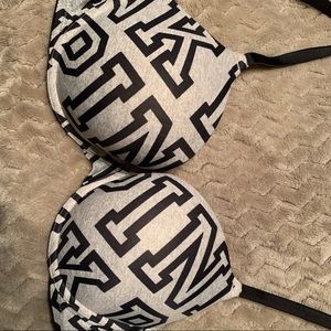 Victoria’s Secret PINK Gray and White Bra 34D